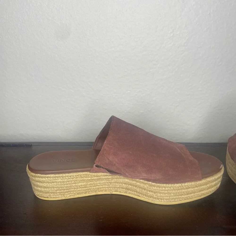 Vince Solana Suede Espadrille Wedge Sandal Size 11